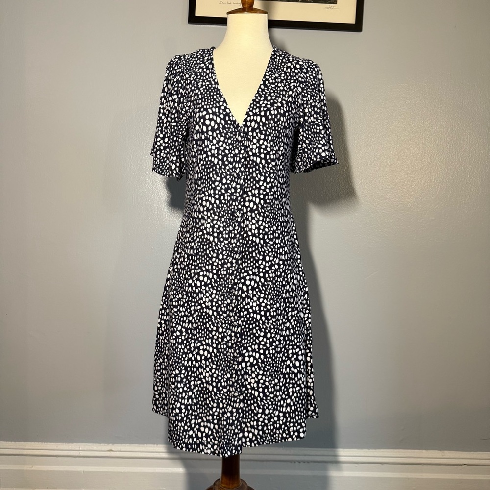 F&F Navy and White Midi Dress